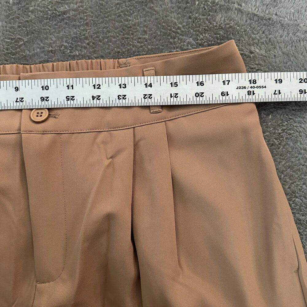 NWT Halara Pleated Wide Leg Pull On Pants Tan Women's XL - Picture 4 of 5